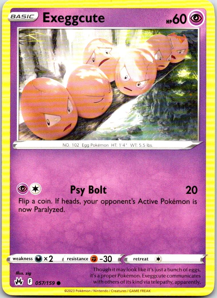 Exeggcute - 057/159 - - CROWN ZENITH - Pokemon - Common | AA100-4