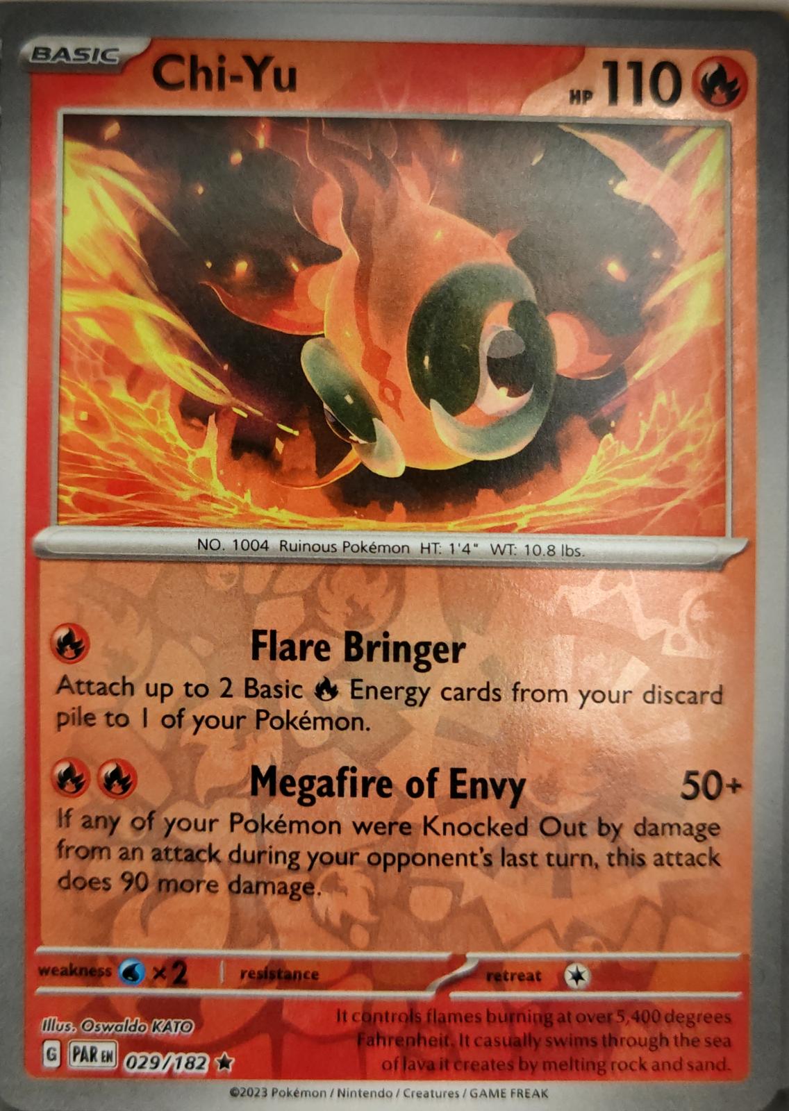 Chi-Yu - 029/182 - Reverse Holo - PARADOX RIFT - Pokemon - Rare | AA04-89