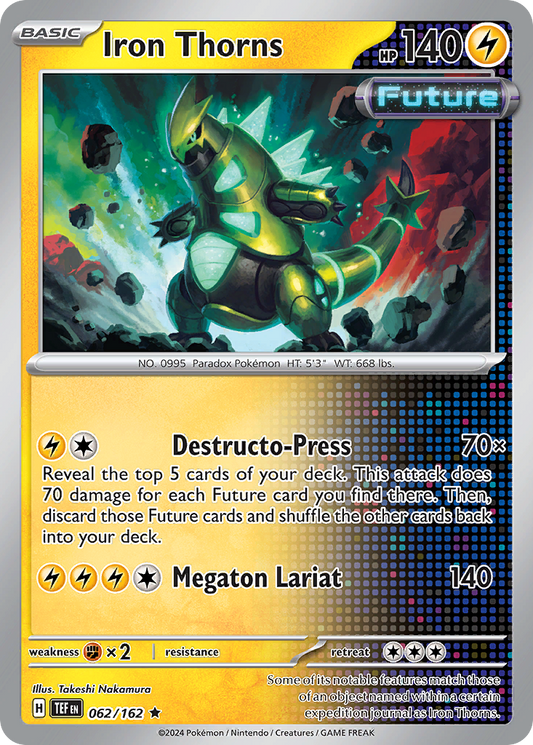Iron Thorns - 062/162 - Holo - TEMPORAL FORCES - Pokemon - Rare | AA24-14