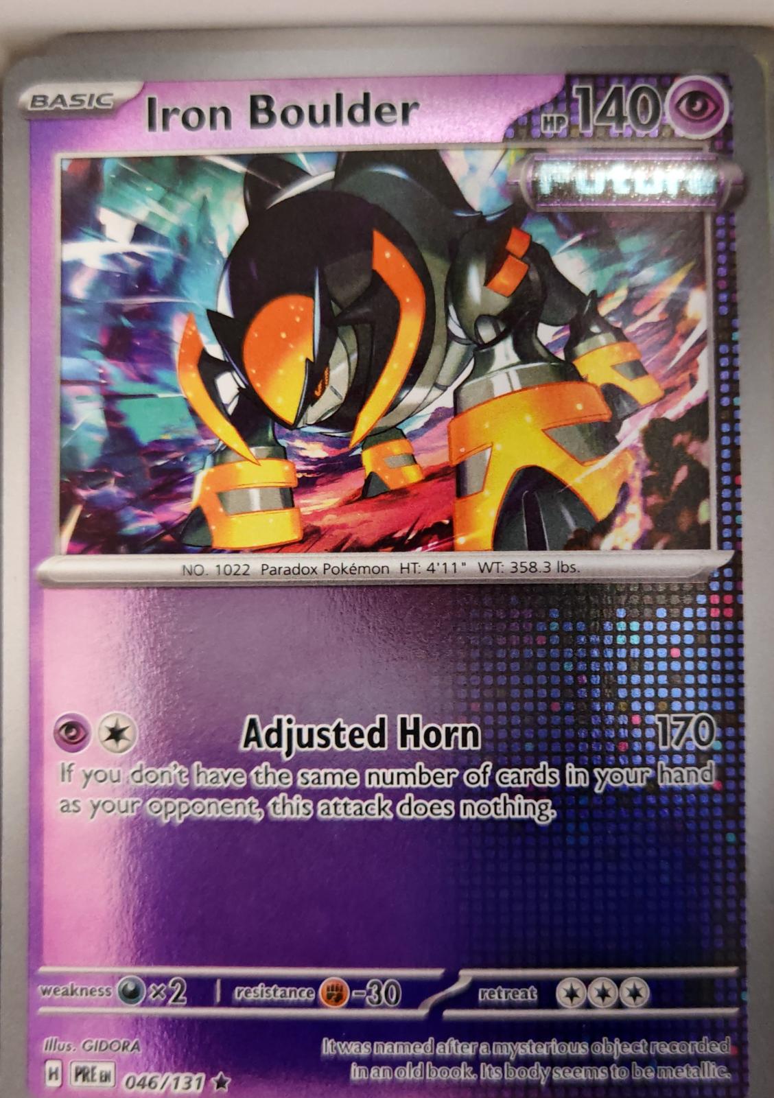Iron Boulder - 046/131 - Reverse Holo - PRISMATIC EVOLUTIONS - Pokemon - | AA26-82