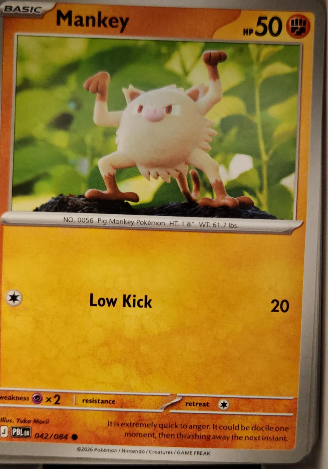 Mankey - 042/084 - - PITCH BLACK - Pokemon - Common | AA16-39