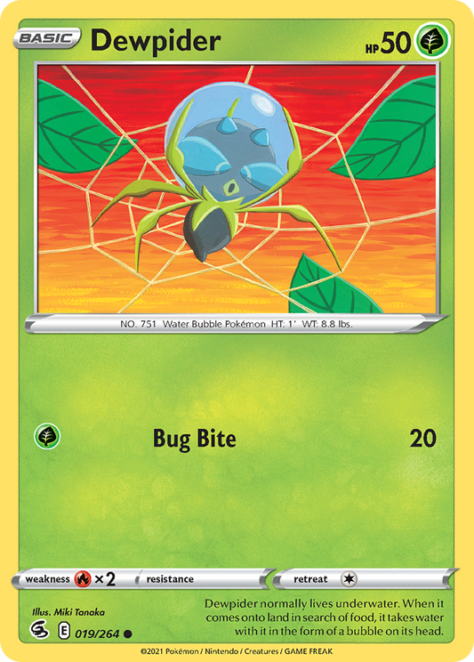 Dewpider - 019/264 - - FUSION STRIKE - Pokemon - Common | AA67-46