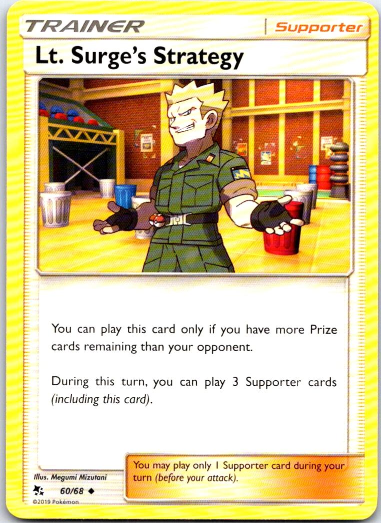 Lt. Surge's Strategy - 60/68 - - HIDDEN FATES - Pokemon - Uncommon | AB23-18