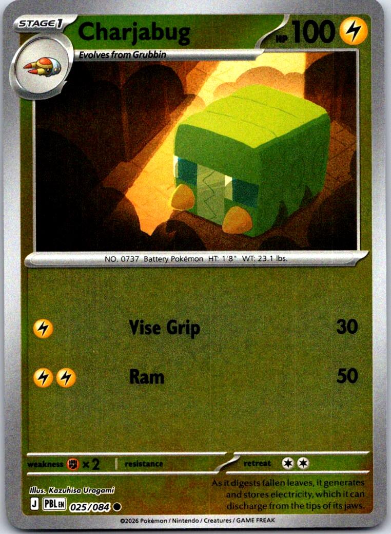 Charjabug - 025/084 - - PITCH BLACK - Pokemon - Common | AA127-3