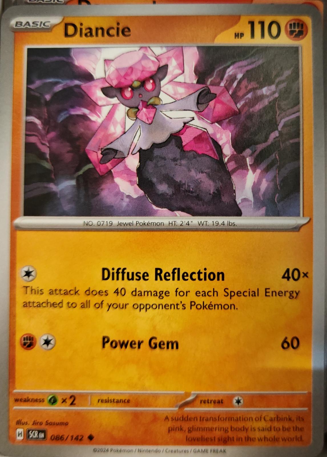 Diancie - 86/142 - - STELLAR CROWN - Pokemon - Uncommon | AA10-93
