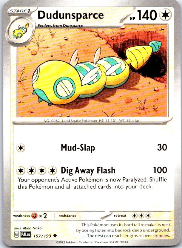 Dudunsparce - 157/193 - - PALDEA EVOLVED - Pokemon - Uncommon | AC03-48