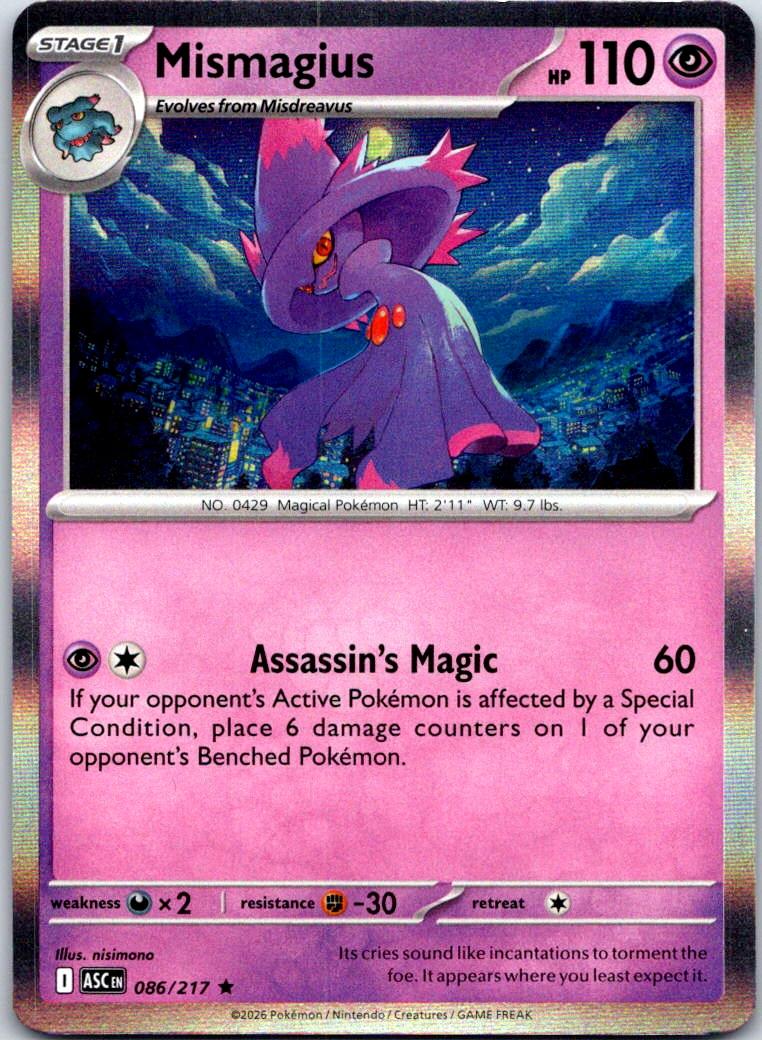 Mismagius - 086/217 - Holo - ASCENDED HEROES - Pokemon - Rare | AB06-18