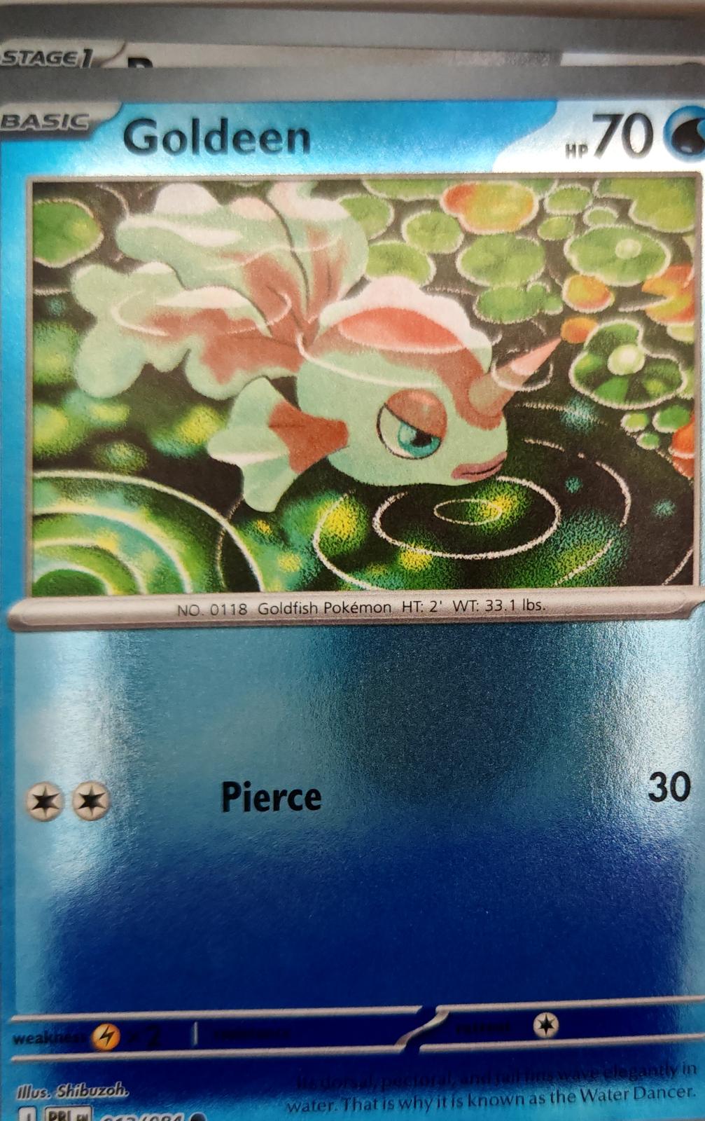 Goldeen - 013/084 - Reverse Holo - PITCH BLACK - Pokemon - Common | AA14-89