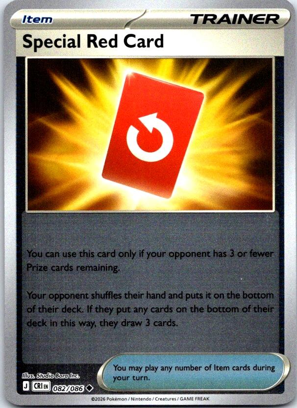 Special Red Card - 082/086 - Reverse Holo - CHAOS RISING - Pokemon - | AC21-38