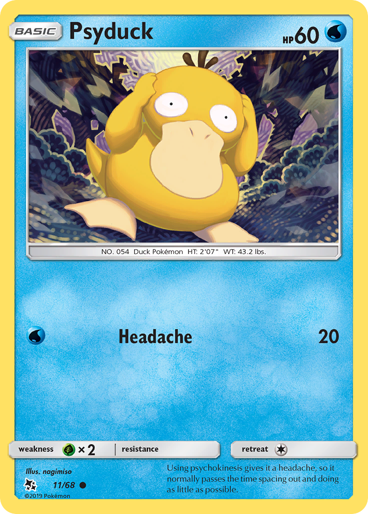 Psyduck - 11/68 - - HIDDEN FATES - Pokemon - Common | AA69-9