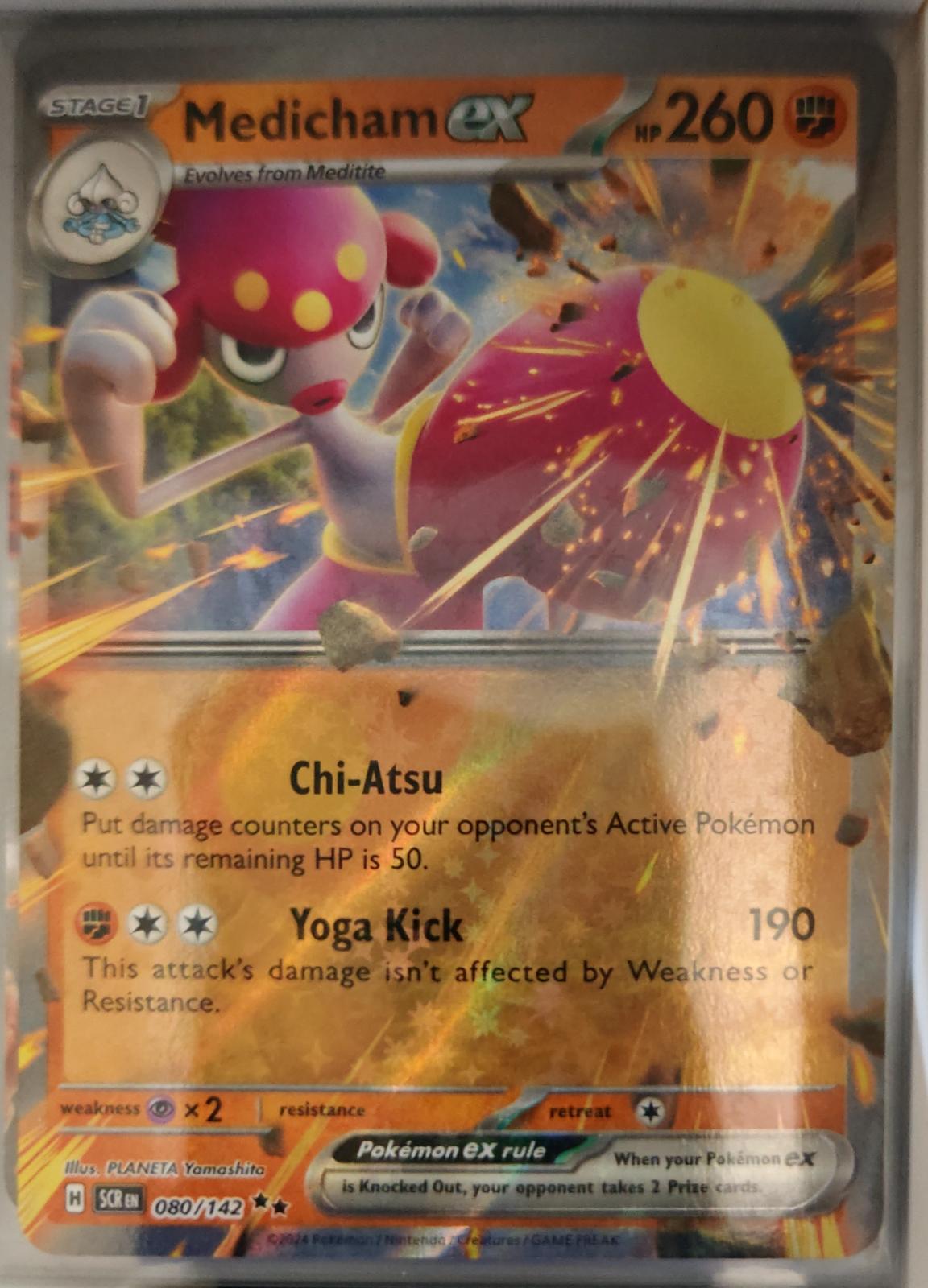 Medicham ex - 80/142 - Holo - STELLAR CROWN - Pokemon - Double Rare | AA34-25
