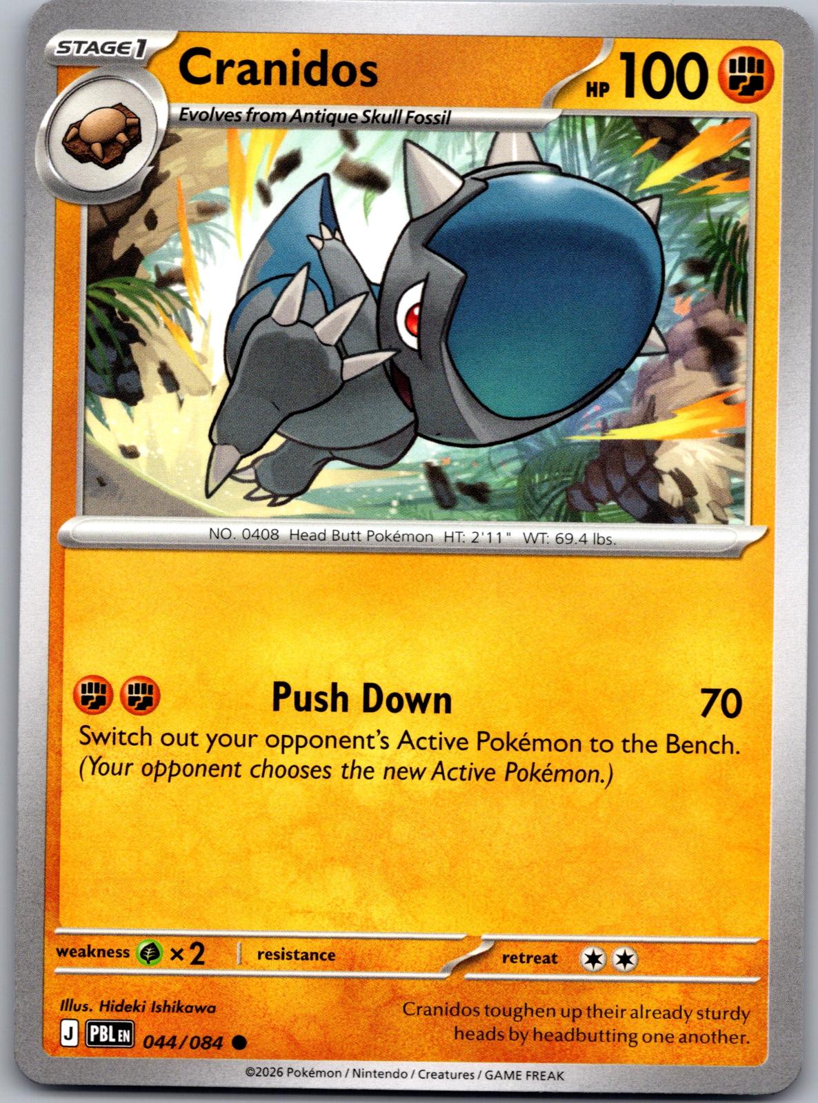 Cranidos - 044/084 - - PITCH BLACK - Pokemon - Common | AA81-15