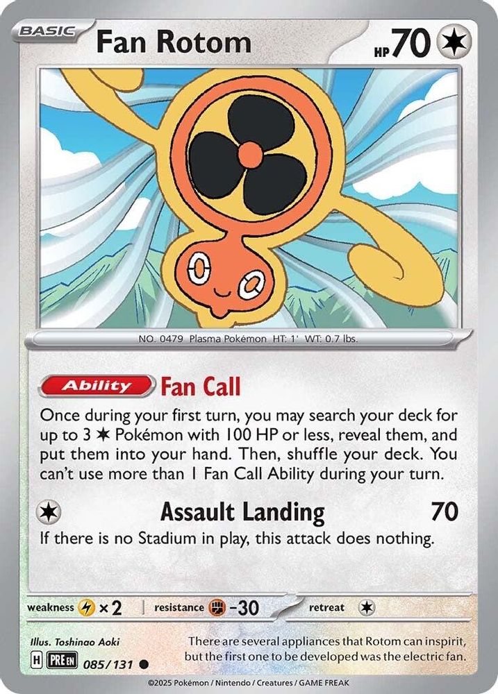 Fan Rotom - 085/131 - - PRISMATIC EVOLUTIONS - Pokemon - Common | AA27-78
