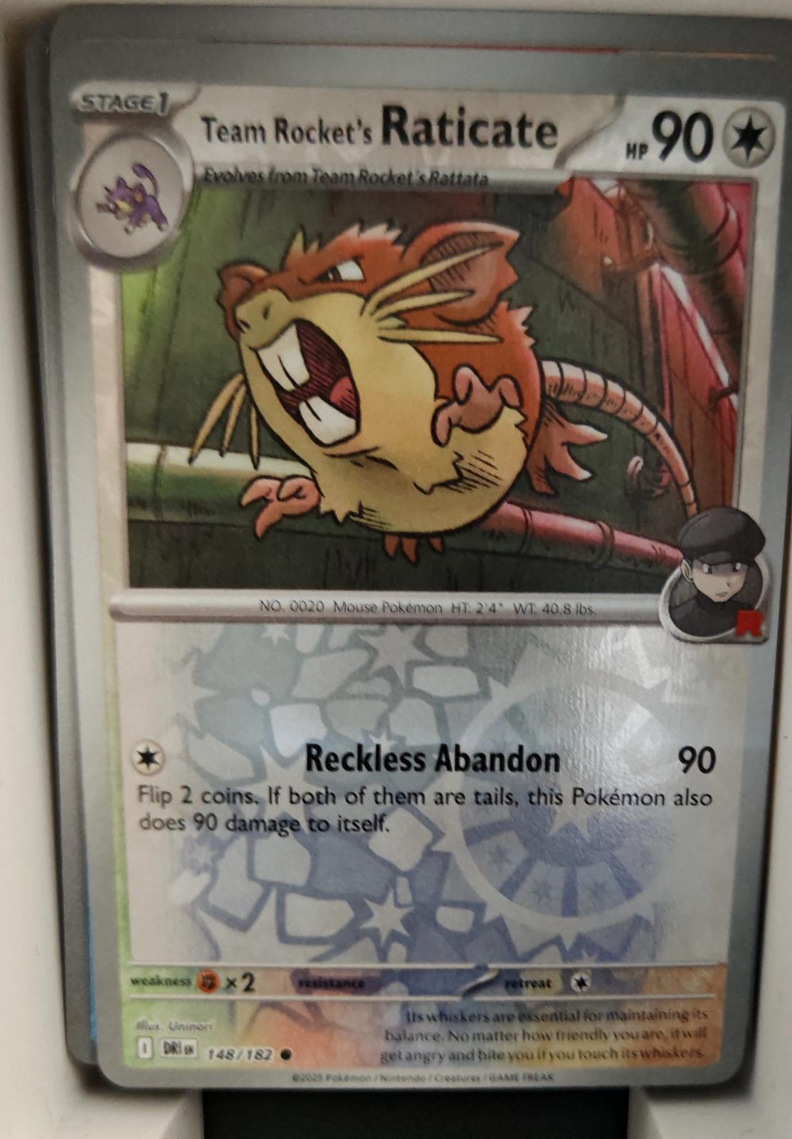 Team Rocket's Raticate - 148/182 - Reverse Holo - DESTINED RIVALS - Pokemon - | AA20-37