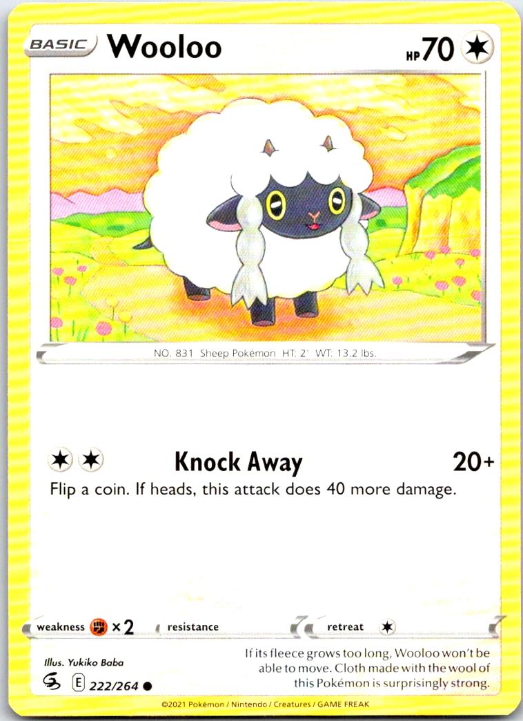 Wooloo - 222/264 - - FUSION STRIKE - Pokemon - Common | AB34-45