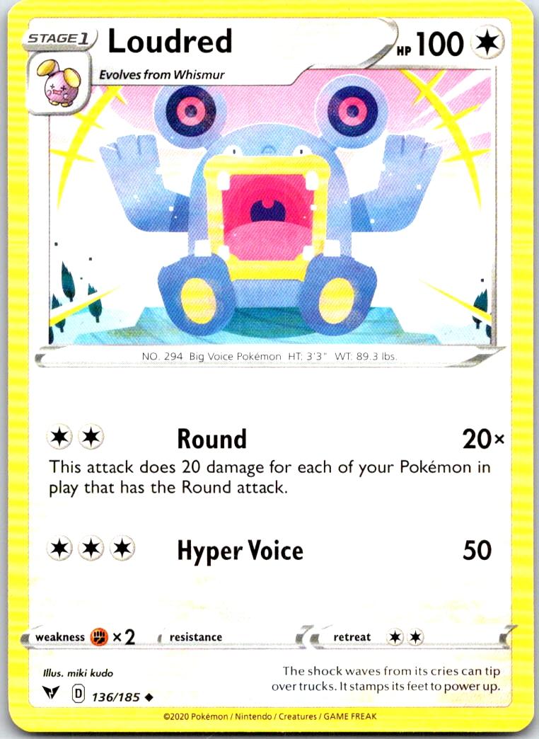 Loudred - 136/185 - - VIVID VOLTAGE - Pokemon - Uncommon | AB96-17