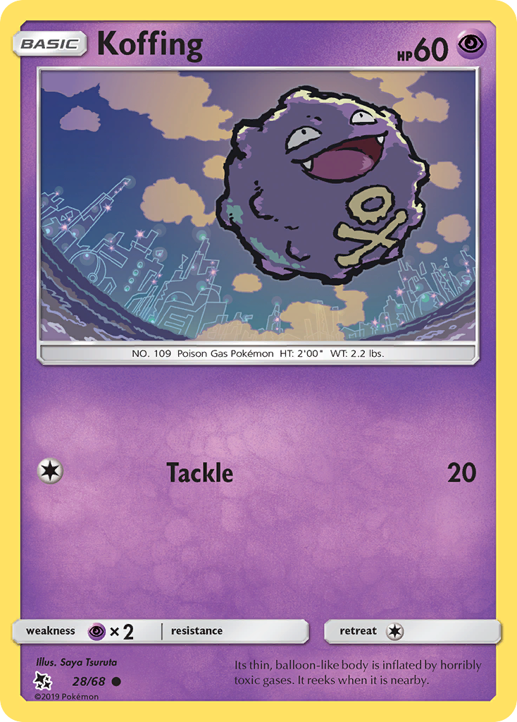 Koffing - 28/68 - - HIDDEN FATES - Pokemon - Common | AA68-23