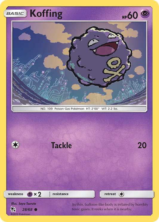 Koffing - 28/68 - - HIDDEN FATES - Pokemon - Common | AA71-6