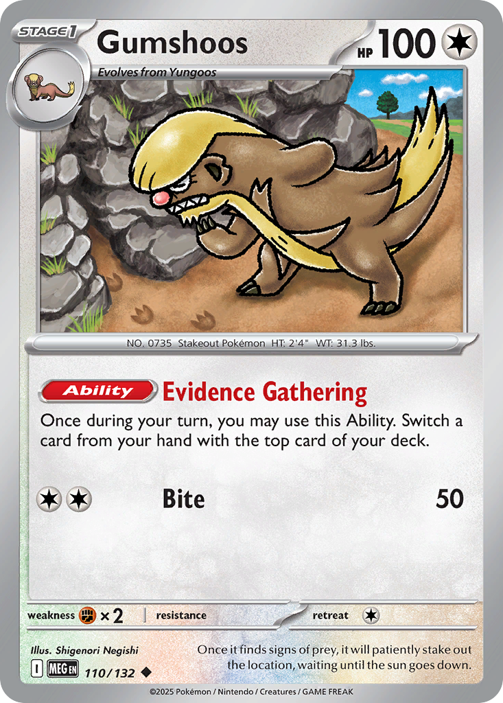 Gumshoos - 110/132 - - MEGA EVOLUTION - Pokemon - Uncommon | AA50-10