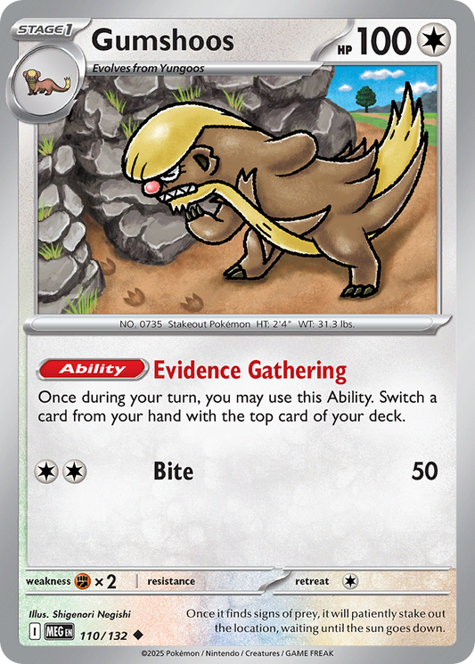 Gumshoos - 110/132 - - MEGA EVOLUTION - Pokemon - Uncommon | AA50-10