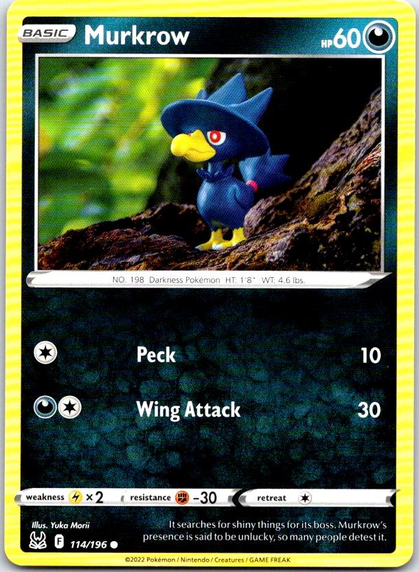 Murkrow - 114/196 - - LOST ORIGIN - Pokemon - Common | AC14-3