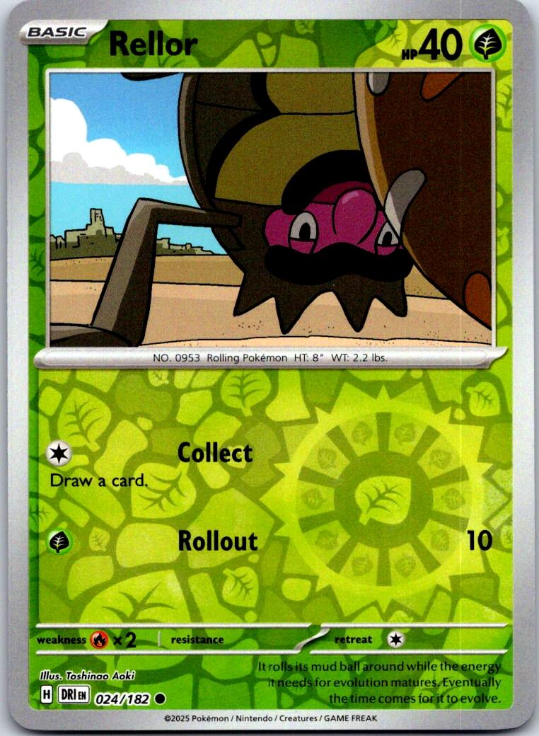 Rellor - 024/182 - Reverse Holo - DESTINED RIVALS - Pokemon - Common | AA125-43