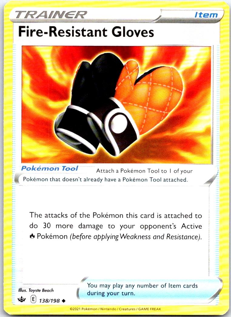 Fire-Resistant Gloves - 138/198 - - CHILLING REIGN - Pokemon - | AB16-39