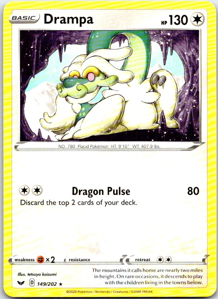 Drampa - 149/202 - - SWORD & SHIELD - Pokemon - Rare | AB61-13
