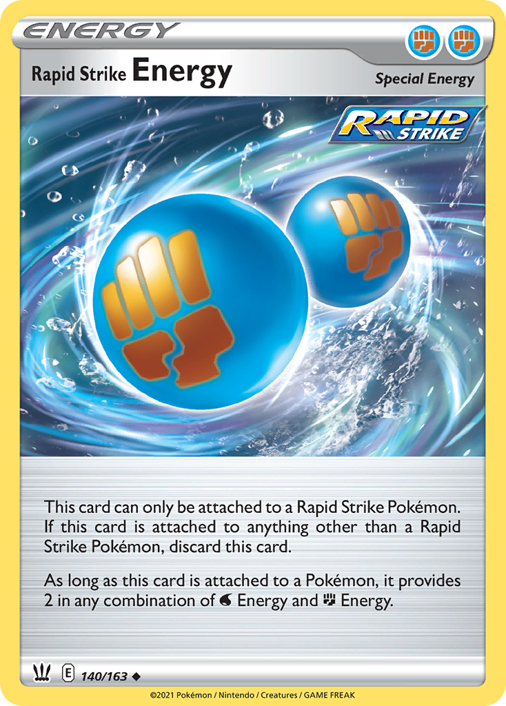 Rapid Strike Energy - 140/163 - - BATTLE STYLES - Pokemon - Uncommon | AA118-2