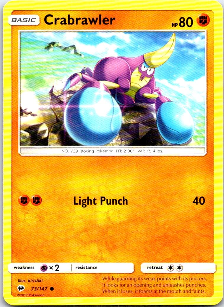 Crabrawler - 73/147 - - BURNING SHADOWS - Pokemon - Common | AB64-2
