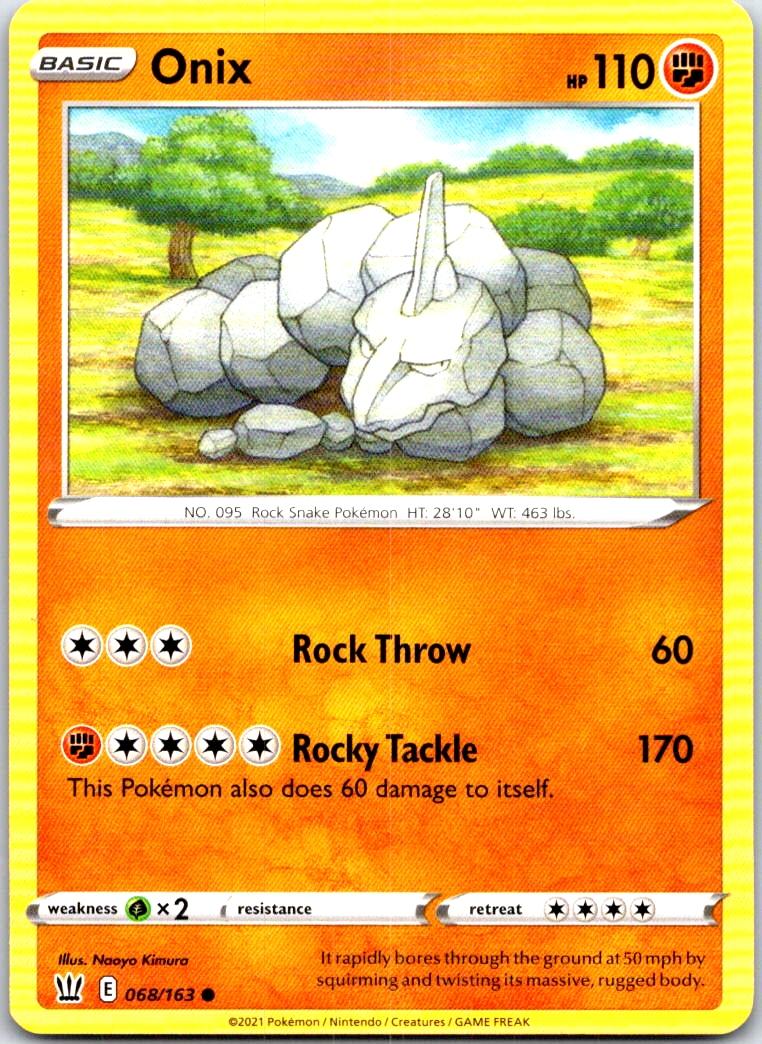 Onix - 068/163 - - BATTLE STYLES - Pokemon - Common | AB96-45