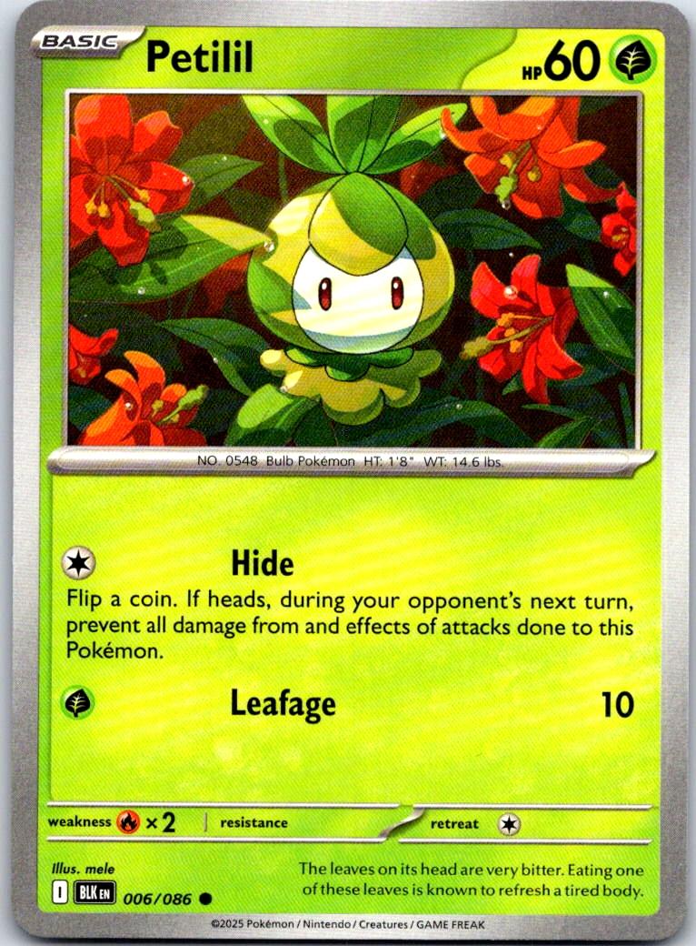Petilil - 006/086 - - BLACK BOLT - Pokemon - Common | AA108-45