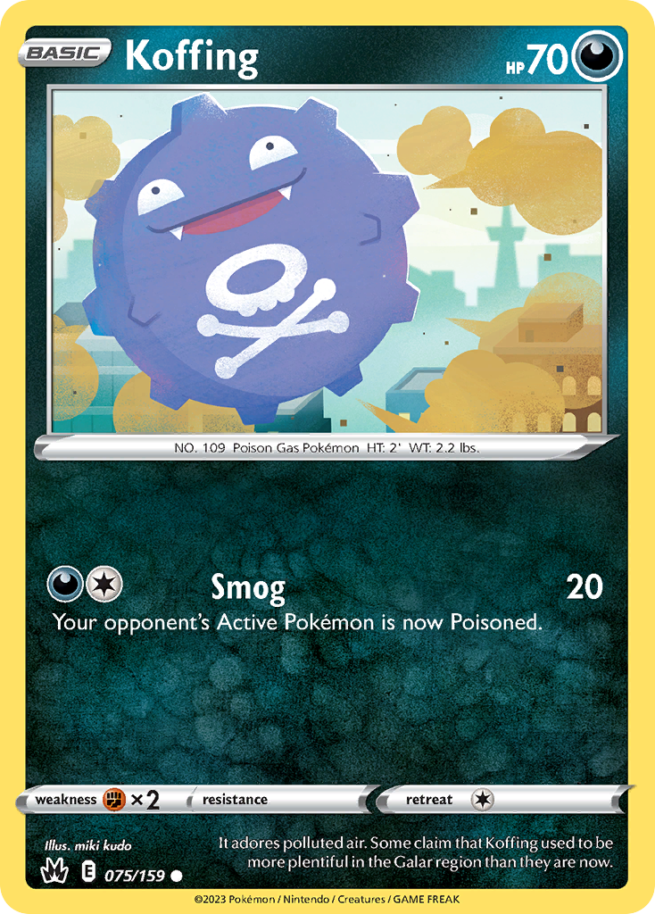 Koffing - 075/159 - - CROWN ZENITH - Pokemon - Common | AA99-30