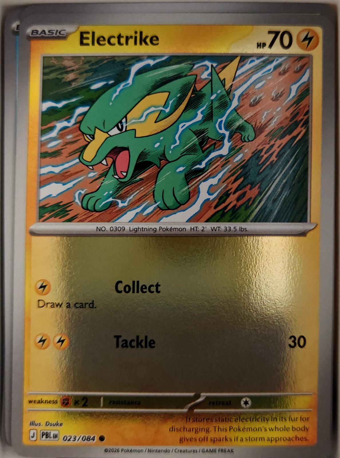 Electrike - 023/084 - Reverse Holo - PITCH BLACK - Pokemon - Common | AA26-18