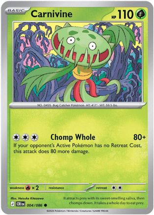 Carnivine - 004/086 - - CHAOS RISING - Pokemon - Common | AA08-83