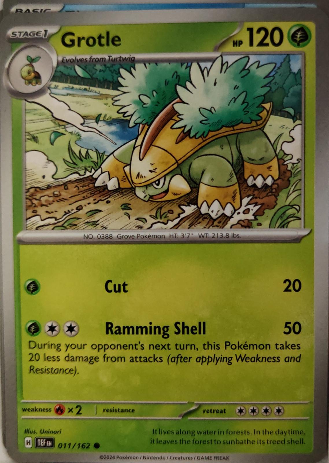 Grotle - 011/162 - - TEMPORAL FORCES - Pokemon - Common | AA23-3
