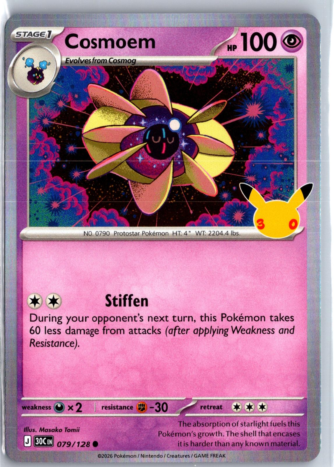 Cosmoem - 079/128 - Holo - ME: 30TH CELEBRATION - Pokemon - | AA98-23