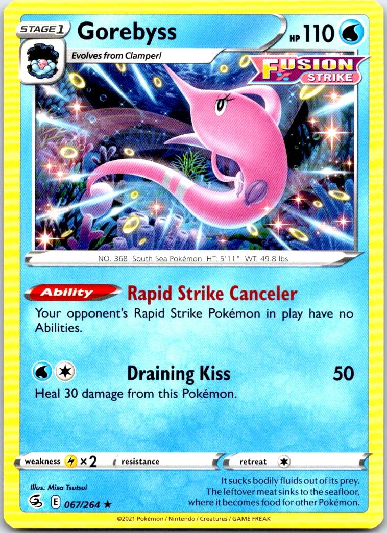 Gorebyss - 067/264 - - FUSION STRIKE - Pokemon - Rare | AB33-23