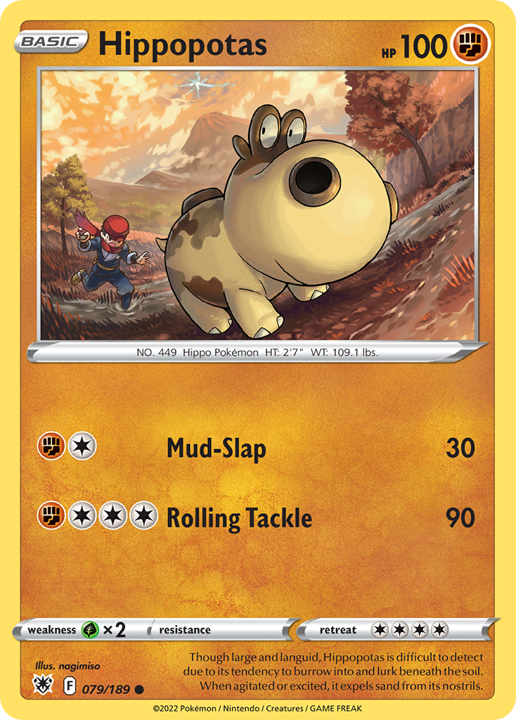 Hippopotas - 079/189 - - ASTRAL RADIANCE - Pokemon - Common | AA73-49