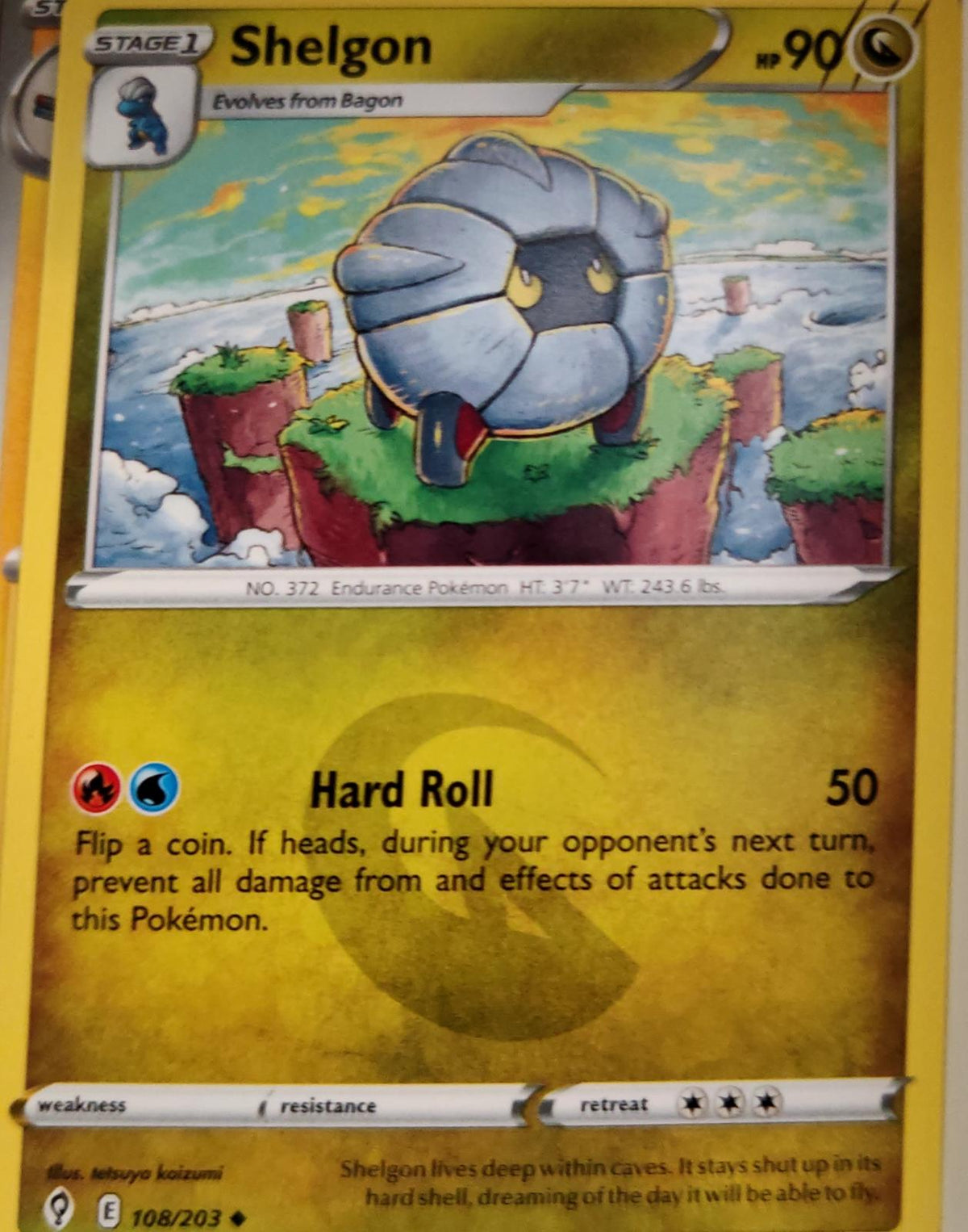Shelgon - 108/203 - - EVOLVING SKIES - Pokemon - Uncommon | AA03-44
