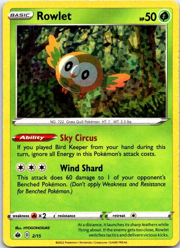 Rowlet - 002/015 - Holo - MCDONALD'S PROMOS 2022 - Pokemon - Promo | AC12-33