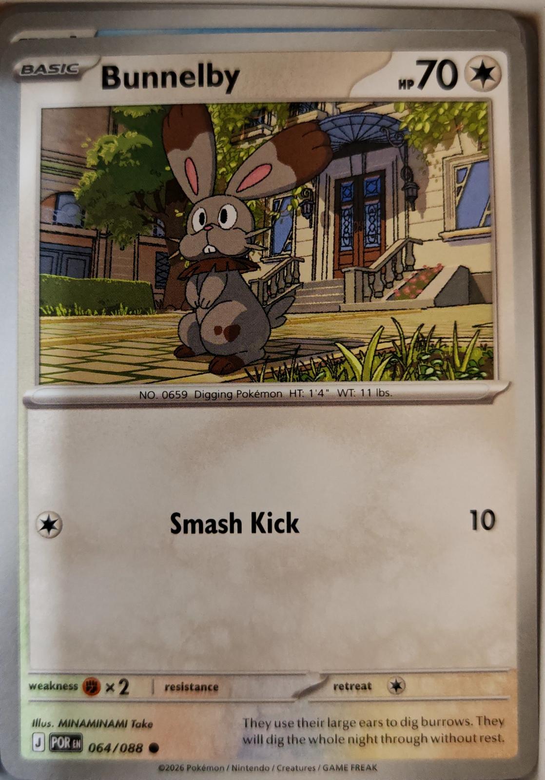 Bunnelby - 064/088 - - PERFECT ORDER - Pokemon - Common | AA07-35