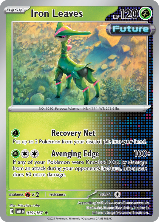Iron Leaves - 019/167 - Reverse Holo - TWILIGHT MASQUERADE - Pokemon - | AA75-31
