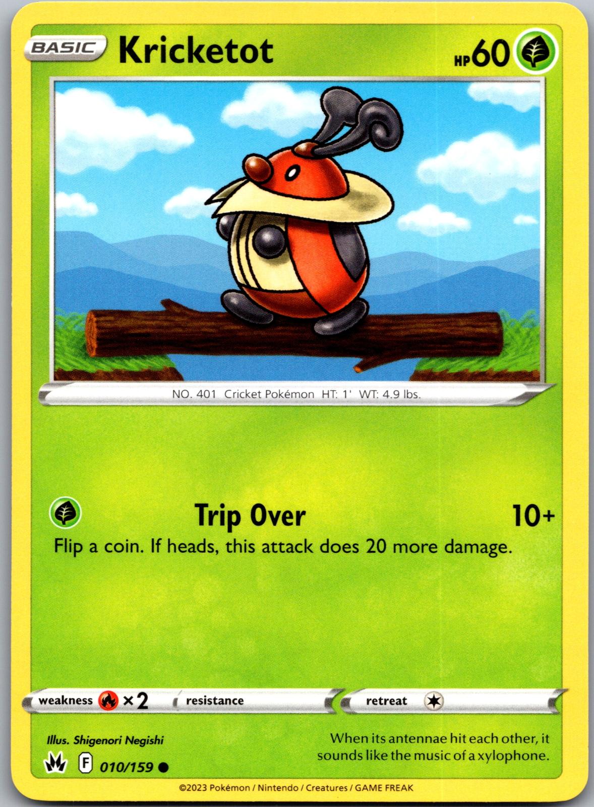Kricketot - 010/159 - - CROWN ZENITH - Pokemon - Common | AA93-41
