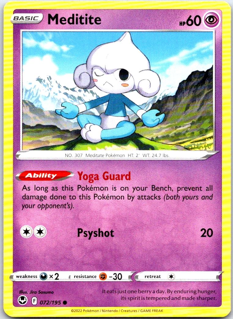 Meditite - 072/195 - - SILVER TEMPEST - Pokemon - Common | AB49-9