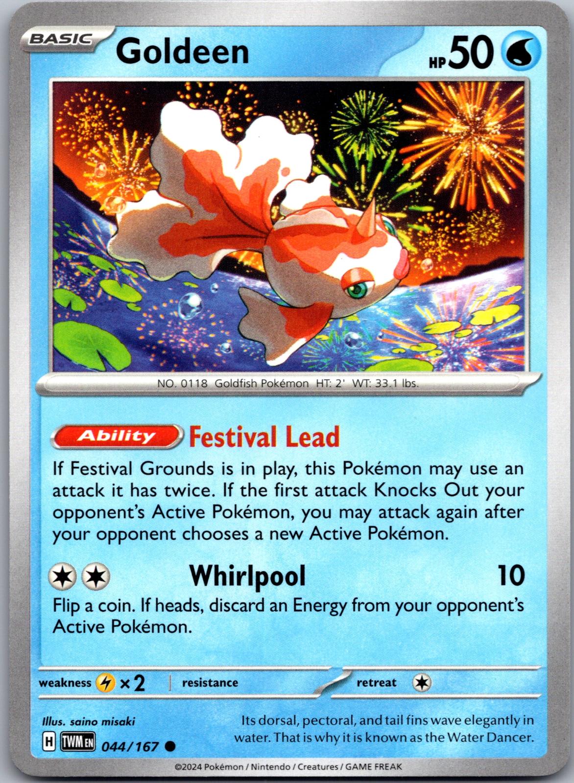 Goldeen - 044/167 - - TWILIGHT MASQUERADE - Pokemon - Common | AA85-10