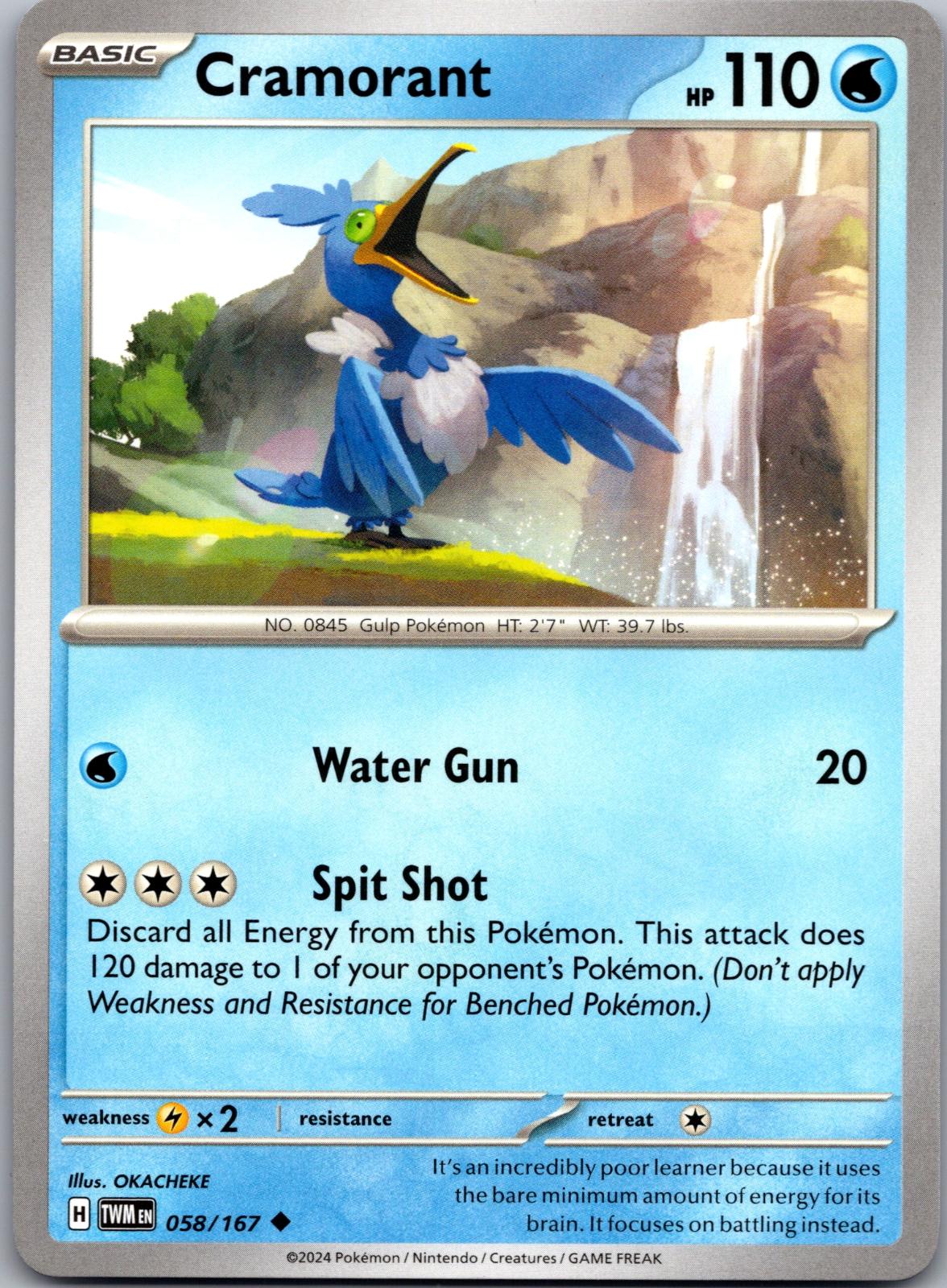 Cramorant - 058/167 - - TWILIGHT MASQUERADE - Pokemon - Uncommon | AA85-20