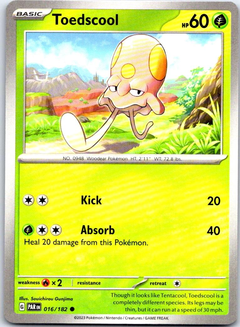 Toedscool - 016/182 - - PARADOX RIFT - Pokemon - Common | AB27-5
