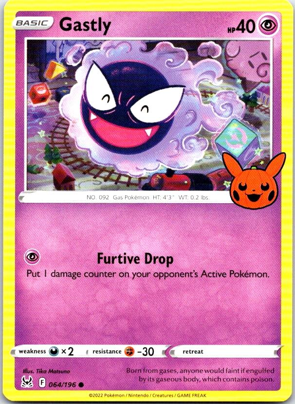 Gastly - 064/196 - - TRICK OR TRADE BOOSTER 2023 - Pokemon - Common | AC13-22
