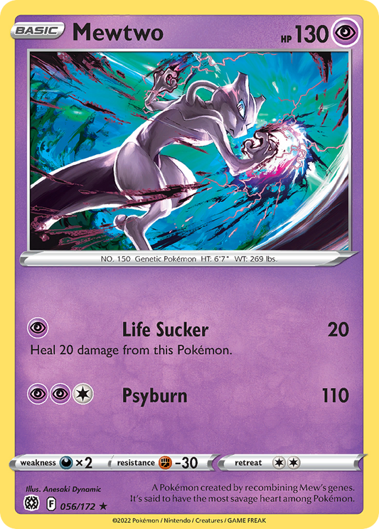 Mewtwo - 056/172 - - BRILLIANT STARS - Pokemon - Rare | AA21-14